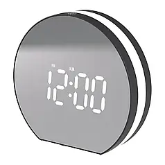 Настільний годинник круглий 133х120х34 мм Grunhelm EE8076 годинник будильник для дому та офісу