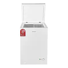 Морозилка компактна з верхніми дверцятами 75 Вт 98 л Grunhelm GCFW-100 морозильна тумба для дому