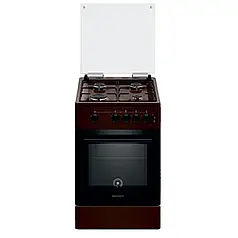 Газова плита кухонна 54 л 4 конфорки з кришкою Grunhelm G4FG5612BRB плита з духовкою газова