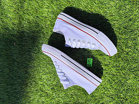 СКІДКА 38 р Конверси жіночі БІЛІ кеди кросівки в стилі chuck teylor чоловічі унісекс текстиль демі, фото 3