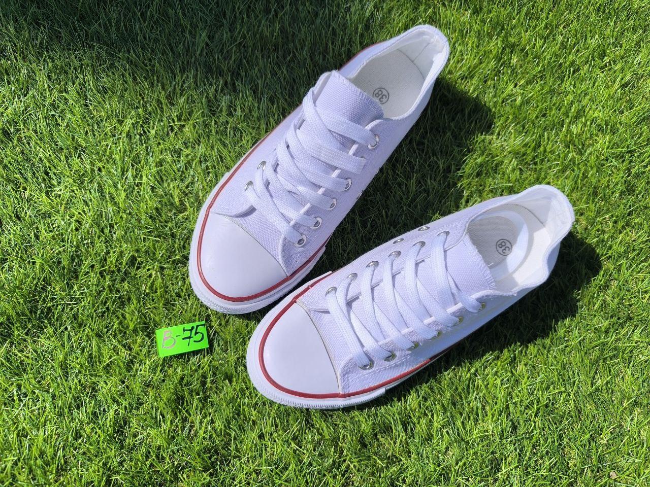 СКІДКА 38 р Конверси жіночі БІЛІ кеди кросівки в стилі chuck teylor чоловічі унісекс текстиль демі