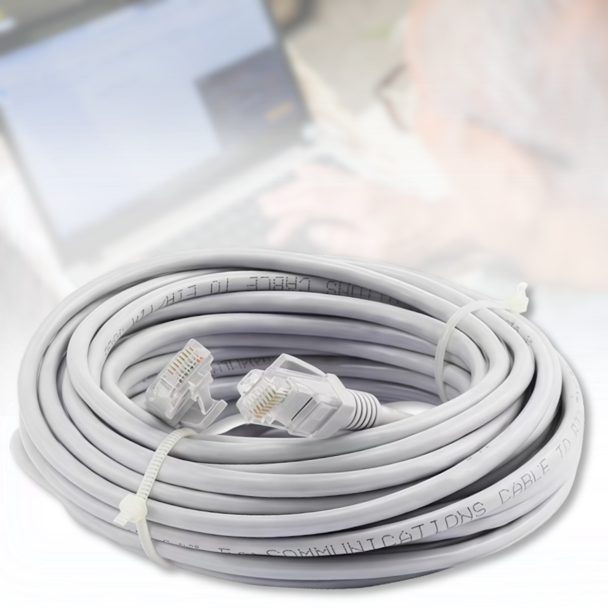 Мережний з'єднувальний кабель LAN 20 метрів 13525-10, фото 1