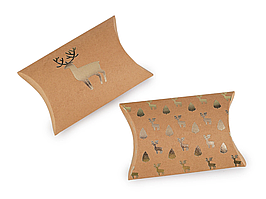 Новорічна коробка-пиріжок "Олень" (150*135*55 мм) 2 шт.