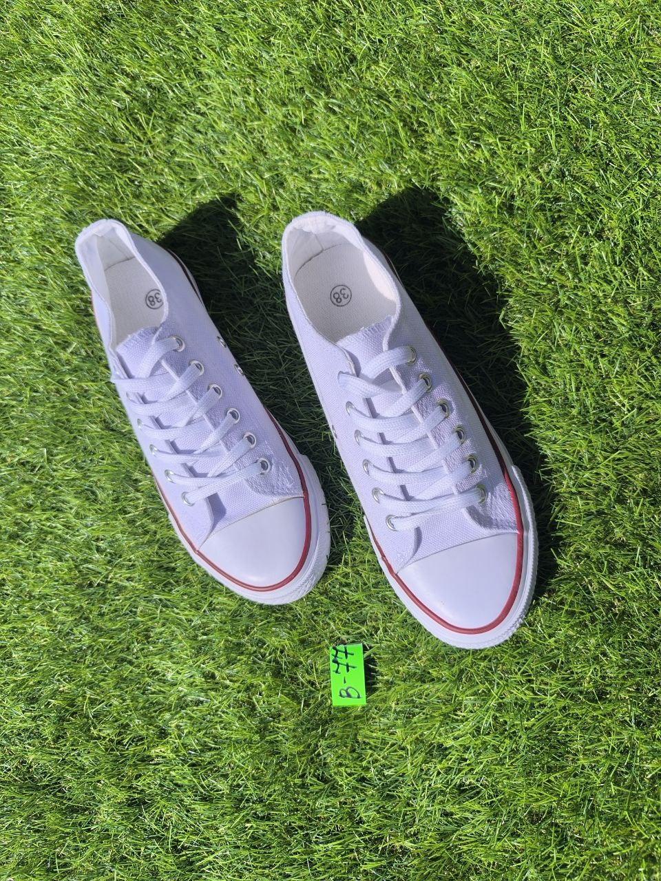 УЧЕНКА 38 р Конверси жіночі БІЛІ кеди кросівки в стилі chuck teylor чоловічі унісекс текстиль демі