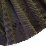 Вельвет трикотажний 2*2мм на флісі темно-коричневий, фото 7