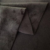 Вельвет трикотажний 2*2мм на флісі темно-коричневий, фото 6