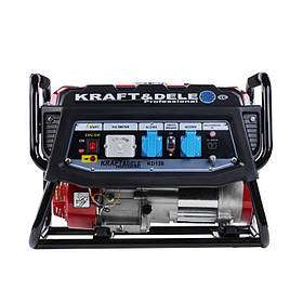 Бензиновий чотиритактний генератор 3000 Вт, 15 л Kraft&Dele KD136 портативний 4-тактний генератор