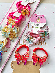 Резинки для волосся дитячі оптом 10 пар/уп МЕТЕЛИК