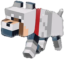 Фольгована кулька фігура "Пещерний вовк" сіра 88х80 см. в уп. (1шт.)