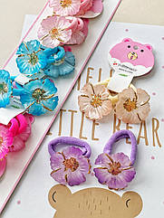 Резинки для волосся дитячі оптом 10 пар/уп КВІТКА