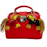 Шарм для сумки Конячка з натуральної шкіри 7905 Silver Taurus., фото 4