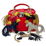 Шарм для сумки Конячка з натуральної шкіри 7905 Silver Taurus., фото 5