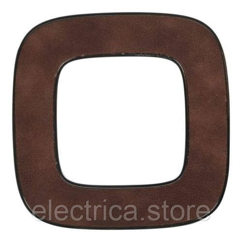 Рамка 1-постова Valena ALLURE шкіра 754451, фото 1