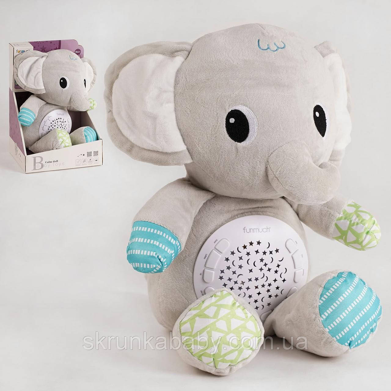 Нічни Слонення проєктор зоряного неба, колискові, звуки природи, таймер, в коробці, фото 1