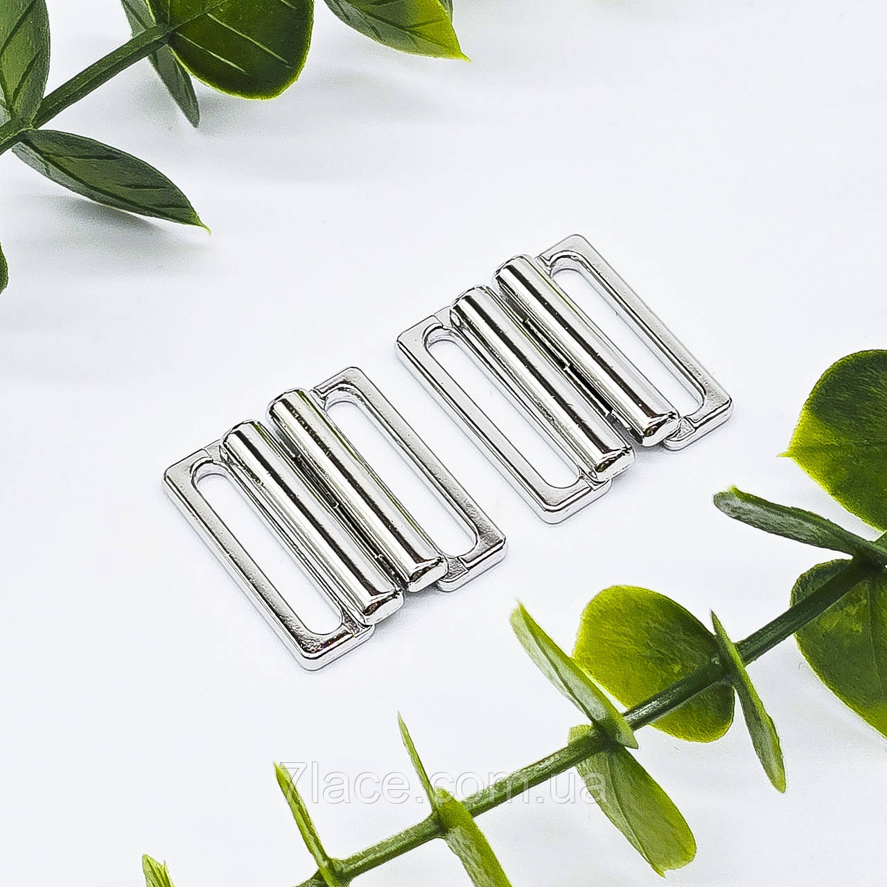 Застібка металева для купальника / колір срібло / 2 см / замовлення від 1 штуки, фото 1