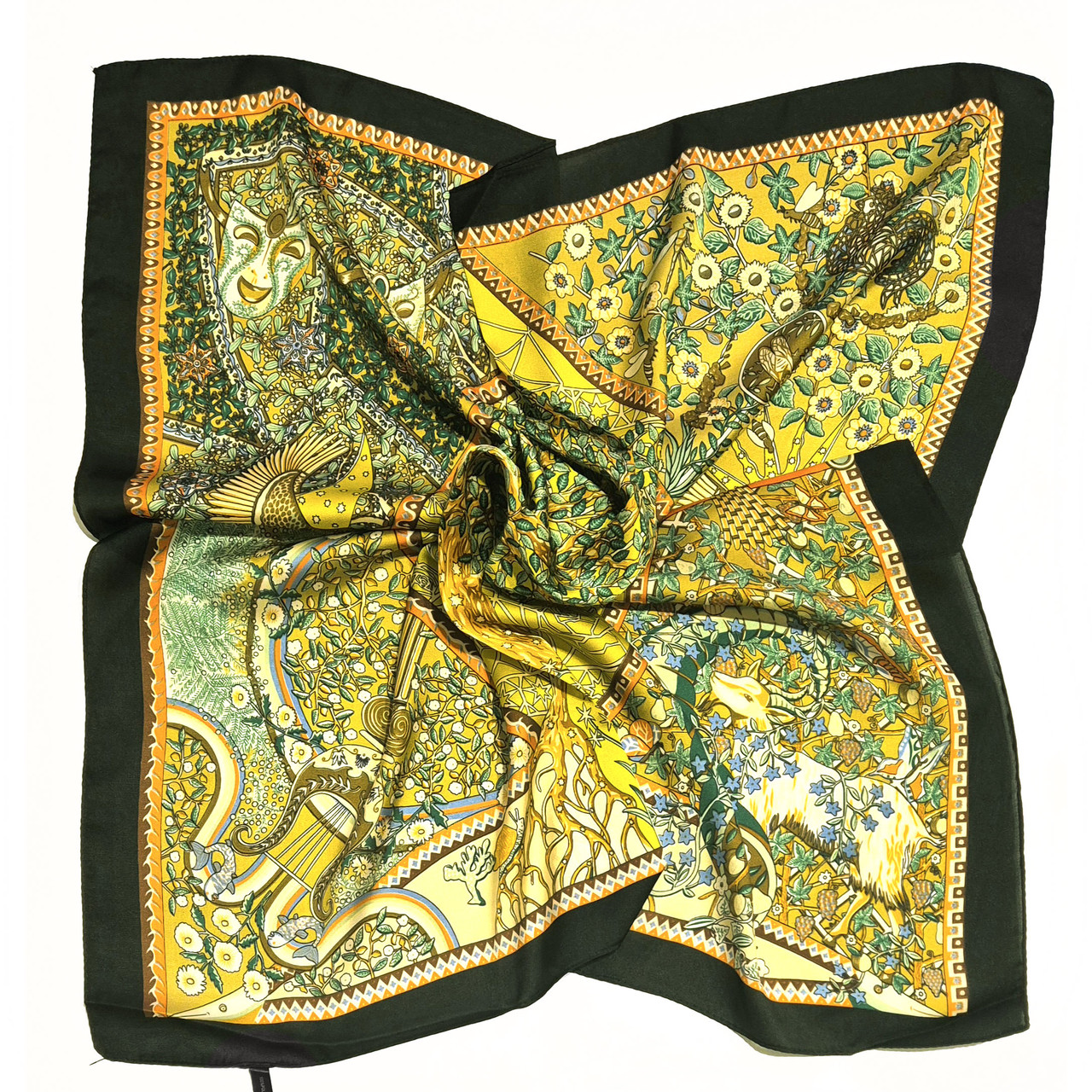 Хустка шовкова на шию на сумку на зачіску Лоріна ч, фото 1