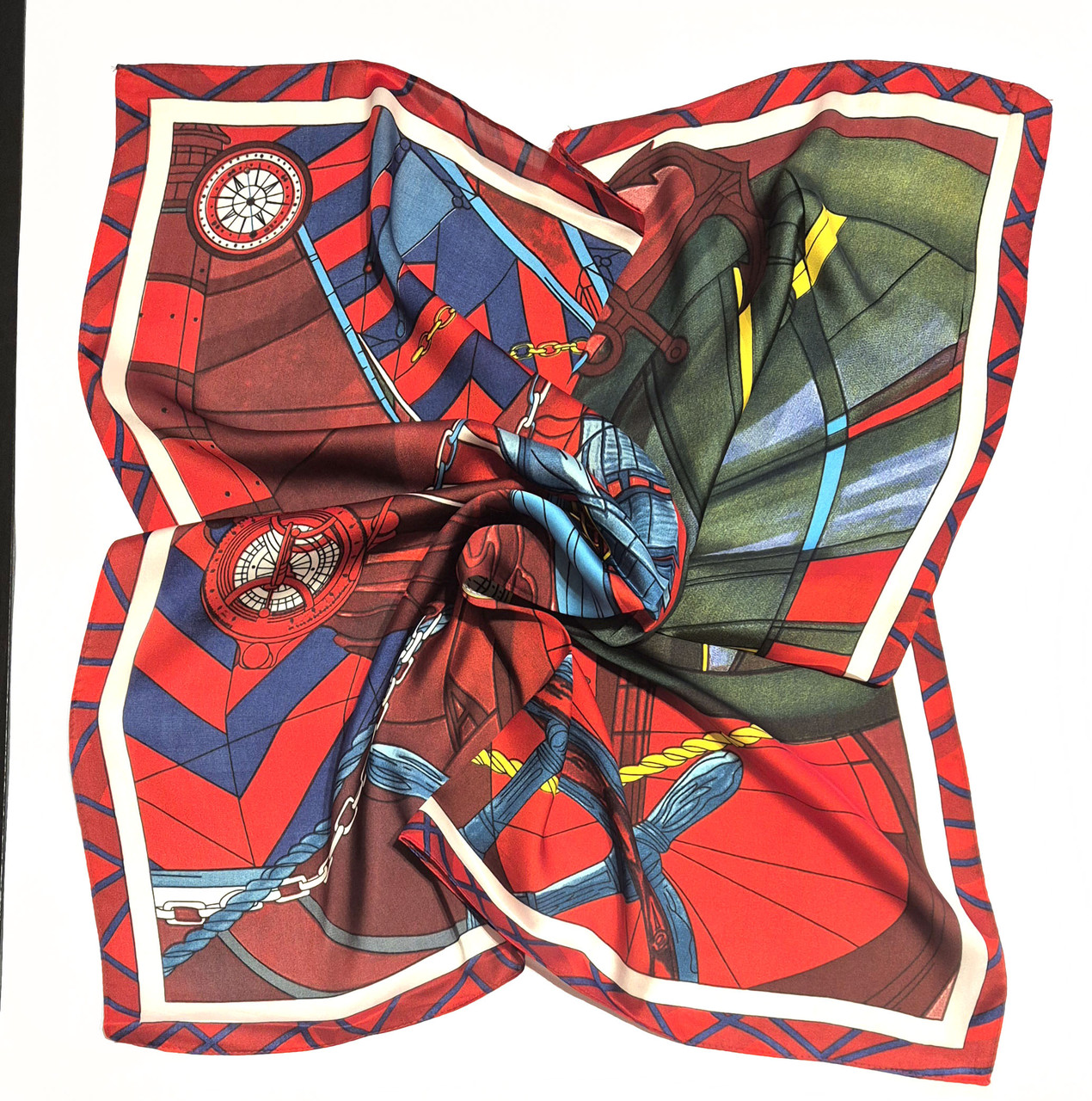 Хустка шовкова на шию на сумку на зачіску Лоріна ч, фото 1