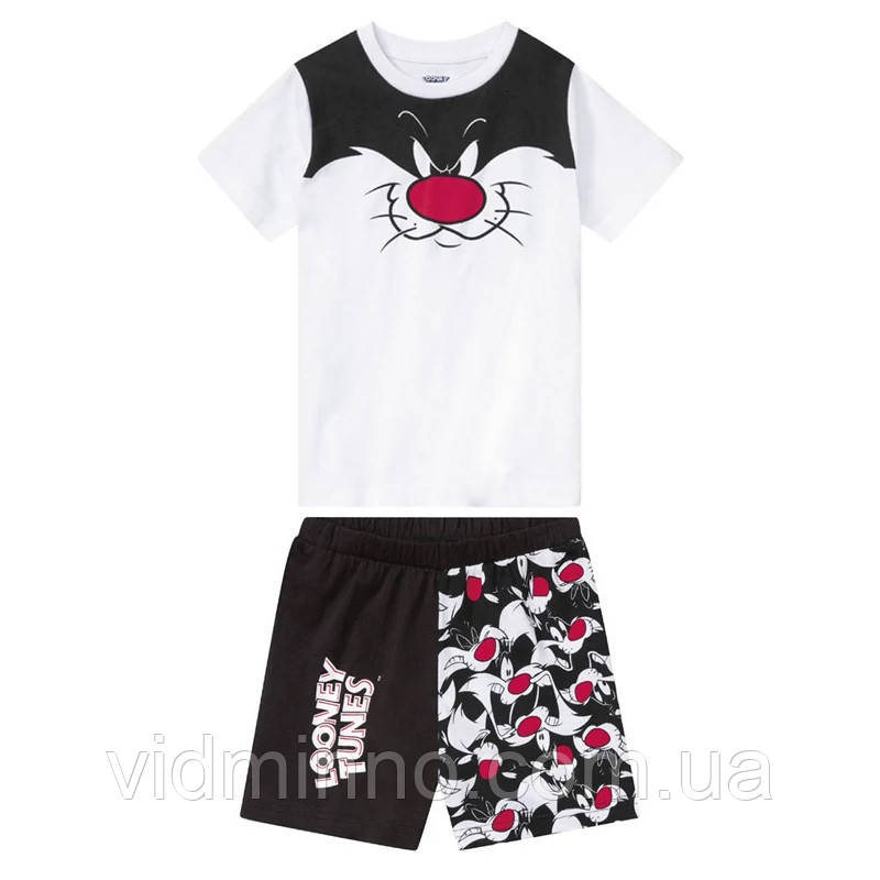 Піжама (футболка + шорти) Looney Tunes на хлопчика р.122-128, 6-8 років, фото 1