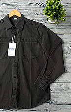 Чоловіча стильна джинсова сорочка люкс якість бежева, фото 4