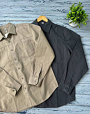 Чоловіча стильна джинсова сорочка люкс якість бежева, фото 3