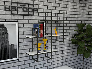 Книжкова полиця ЛОФТ на стіну із ЛДСП ПКЛ-5, колір Білий, фото 1