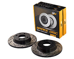 Гальмівні диски ВАЗ 2108, 2109, 21099, 2113, 2114, 2115, передні, з перфорацією, насічками, антикор, 2шт.