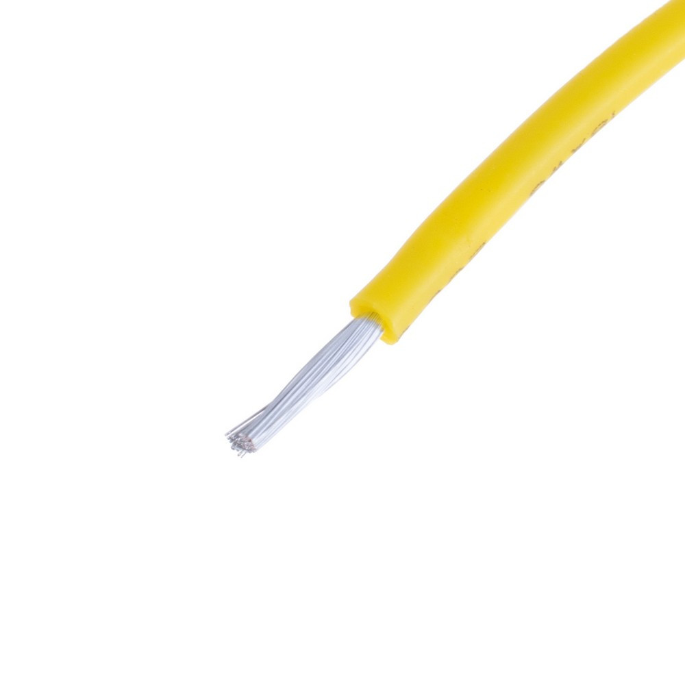 Силіконовий дріт 18AWG (0.75 mm2 150/0.08TS) жовтий, 1 м