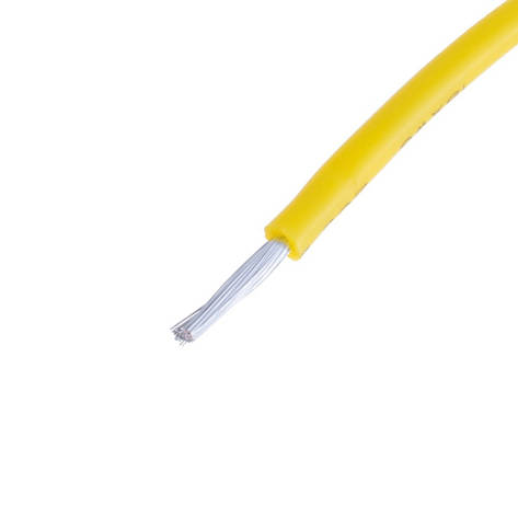 Силіконовий дріт 18AWG (0.75 mm2 150/0.08TS) жовтий, 1 м, фото 1