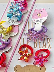 Резинки для волосся дитячі оптом 10 пар/уп КВІТКА