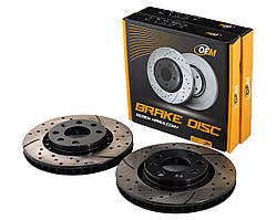 Гальмівні диски Деу Ланос, Нексія, Есперо, Опель Астра, Калібра, Кадетт, Вектра А, d256mm, з перфорацією, 2шт.