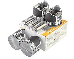 Поршень двигуна ВАЗ 2105, 79.4, +0.40, поршень, палець, анодовані, к-т 4 шт.