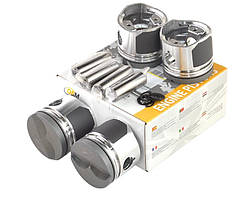 Поршень двигуна ЗАЗ Таврія 1102 двиг. 1.1, 72.00 STD, поршень, палець, анодовані, к-т 4 шт.