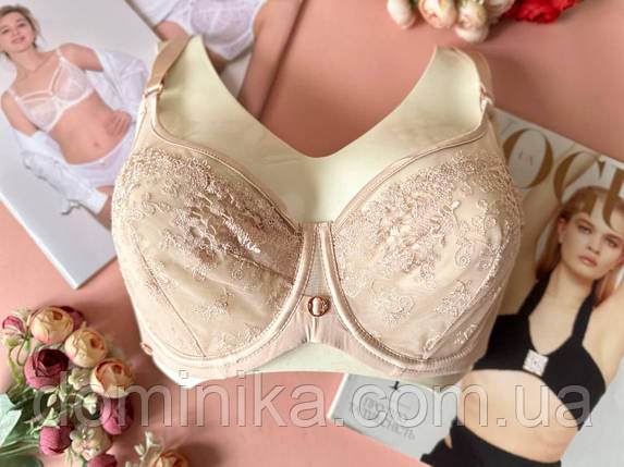 Бюстгальтер тонкий без поролону бежевий, фото 1