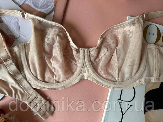 Бюстгальтер тонкий без поролону бежевий, фото 2