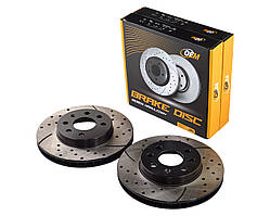 Гальмівні диски Daewoo Nubira, передні, з перфорацією, насічками, 2шт.