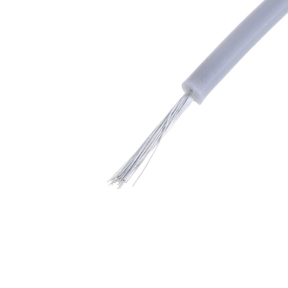 Силіконовий дріт 24AWG (0.2 mm2-40/0.08TS) сірий, 1 м