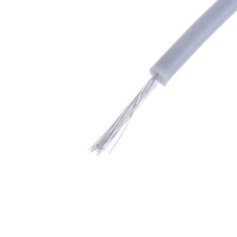 Силіконовий дріт 24AWG (0.2 mm2-40/0.08TS) сірий, 1 м, фото 1