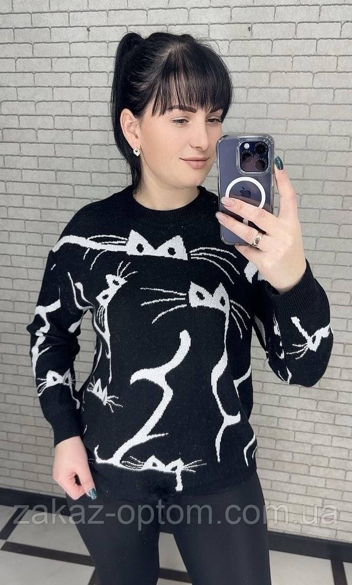 Светр жіночий на зав'язці кашемір оптом (48-54) Китай 25502-140880