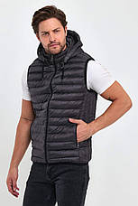Чоловіча стильна жилетка сіра повсякденна, великі розміри, якісний чоловічий жилет батал, фото 2