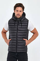 Чоловіча стильна жилетка сіра повсякденна, великі розміри, якісний чоловічий жилет батал