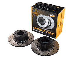 Гальмівні диски ВАЗ 2101, 2102, 2103, 2104, 2105, 2106, 2107 перфорація, насічки, GRAPHITE Line, компл. 2шт