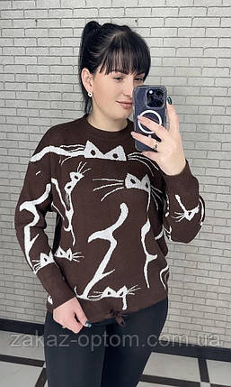 Светр жіночий на зав'язці кашемір оптом (48-54) Китай 25502-140881, фото 1