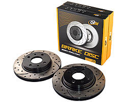 Гальмівний диск ВАЗ 2110-12, Богдан, d239mm, r13, вентильований, з перфорацією, насічками, антикор, 2шт.