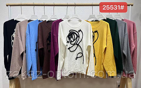 Светр жіночий кашемір оптом (52-56) Китай 25529-140883, фото 2