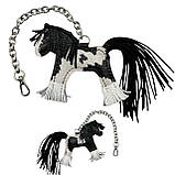 Шарм для сумки Конячка з натуральної шкіри 7905 Silver Taurus., фото 2