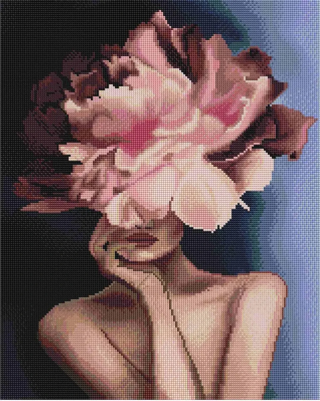 Алмазна мозаїка Загадкова леді 40х50 SP100, фото 1