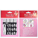 Білий трафарет Nail Art №405 (вінілові стікери, наклейки) на липкій основі для дизайну нігтів, фото 3