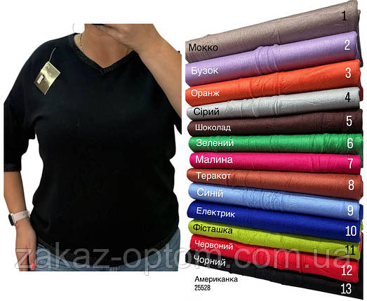 Светр-американка жіночий з люрексом оптом (52-56) Китай 25228-140885, фото 1