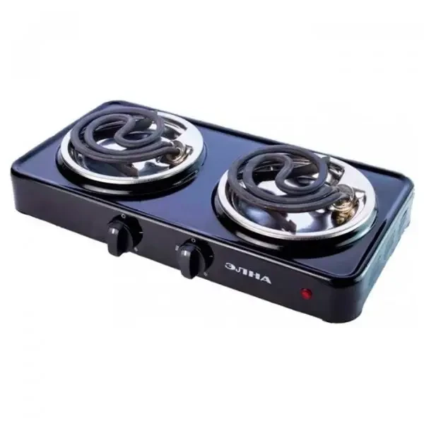 Електроплита настільна Елна 122857 2 конфорки 180 мм дискова плита кухонна компактна для кухні, фото 1