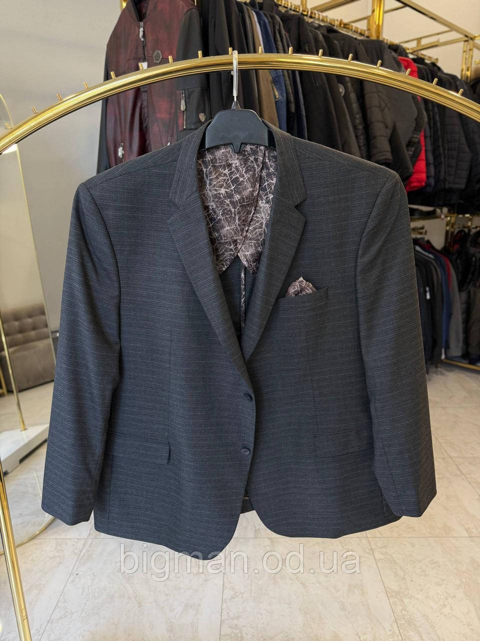 Чоловічий піджак Dekons 4068 (64-74р) батал Турция сірий